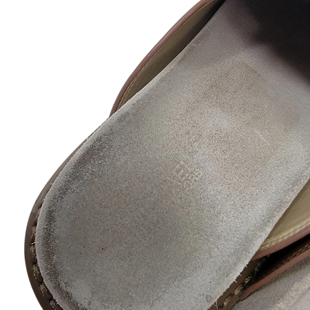 Michael Kors Clogs Mules Womens Size 7.5 Scarlett Gold‎ Chain in Luggage Brown